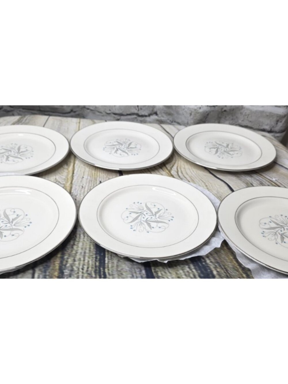 Vintage Homer Laughlin Celeste 6" Bread  Plates Set Of 6